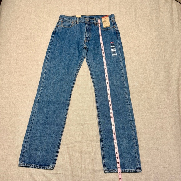 Levi’s 501 Original Jeans 32x32 Medium Wash 100% Cotton Straight Leg NWT - Picture 9 of 12
